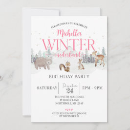 Convites Winter Onederland Birthday, primeiro aniversario