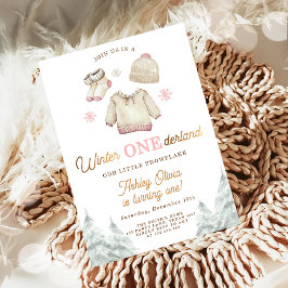 Convites Winter ONEderland Birthday Snow First 1rua Girl