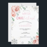 Convites Winter Onederland Christmas Baby primeiro aniversa<br><div class="desc">Inverno de Onederland Natal Convite para primeiro aniversario</div>