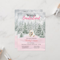 Winter Onederland First Birday Bear Snowy Forest