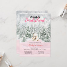 Winter Onederland First Birday Bear Snowy Forest