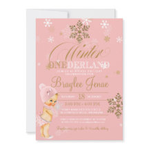 Winter Onederland First Birthday Blone Baby Girl