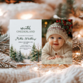 Convites Winter Onederland First Birthday Photo