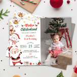 Convites Winter Onederland Papais noeis Natal Foto de anive<br><div class="desc">Winter Onederland Papais noeis Natal Aniversário Foto Convite</div>