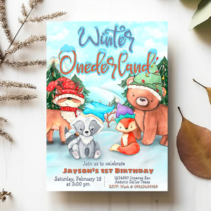 Convites Winter Onederland - primeiro aniversario