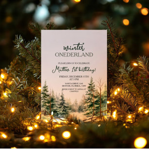 Convites Winter Onederland Primeiro Aniversário