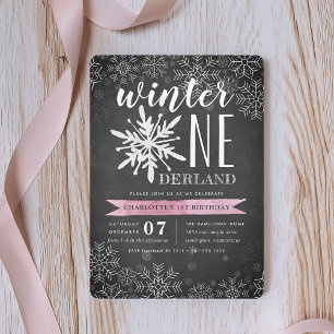 Convites Winter Onederland Primeiro Aniversário