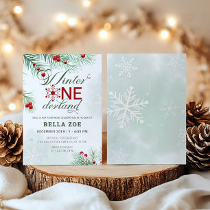 Convites Winter Onederland Primeiro Aniversário