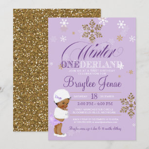 Convites Winter Onederland Primeiro Aniversário Africano-A