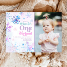 Winter Onederland Snowflakes Girl Primeiro Anivers