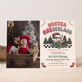 Convites Winter ONEderland Truck Christmas Photo
