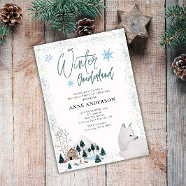 Convites Winter Onederlant 1st First Birthday Animals 