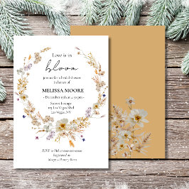 Convites Winter Rustic Boho Love Está Em Blooming Chá de pa