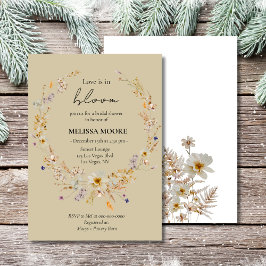 Convites Winter Rustic Boho Love Está Em Blooming Chá de pa