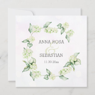 Convites *~* Winter Snow Berry AR12 Boho RSVP QR Wedding