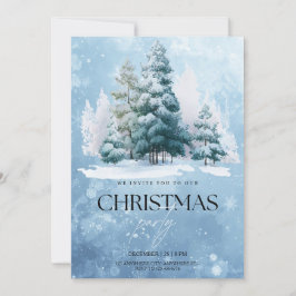 Convites Winter Snow Christmas Party Invitation