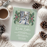 Convites Winter Solstício Nature Goddese Boho Holly<br><div class="desc">Este convite exclusivo do feiticeiro que apresenta uma deslumbrante deusa natural numa floresta nevada rodeada por Holly colorida é a forma perfeita de informar a todos sobre o seu evento especial Solstício de inverno. A cor de fundo é completamente editável, basta tocar no botão "editar este design" e tocar na...</div>