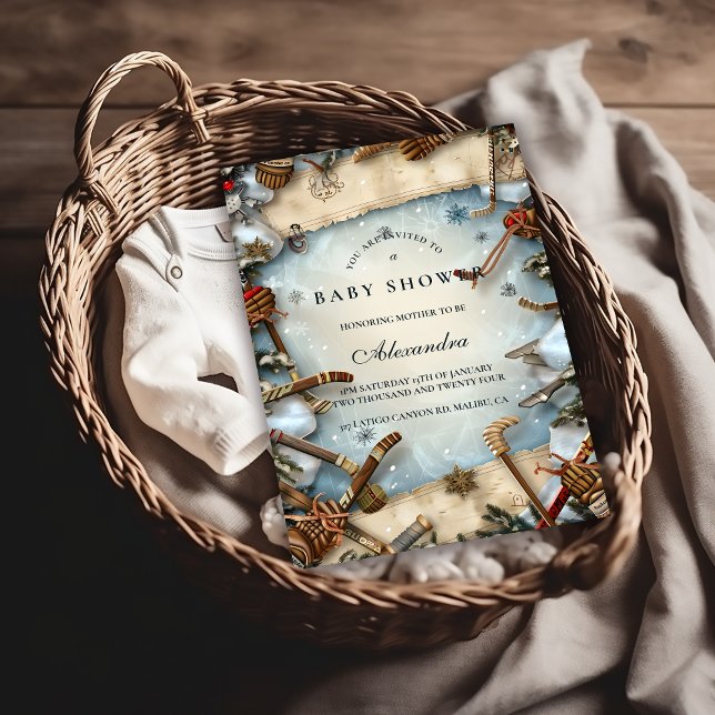 Convites Winter Sports Baby Shower (Criador carregado)