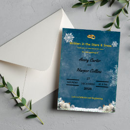 Convites Winter Starry Night "Written in the Stars" Wedding