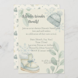 Convites Winter Wonder Baby Shower Invitation