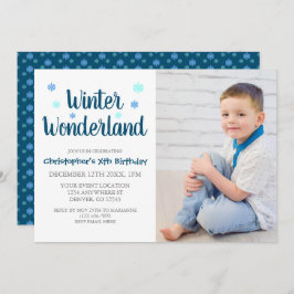 Convites Winter Wonderland Boy Birthday