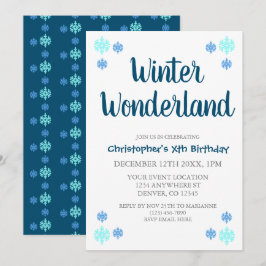 Convites Winter Wonderland Boy Birthday
