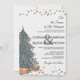 Convites Winter Wonderland Christmas Wedding