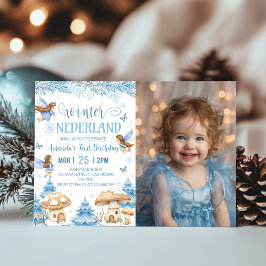 Convites Winter Wonderland Fairy primeiro aniversario Photo