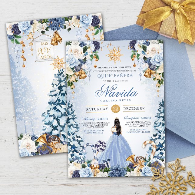 Convites Winter Wonderland Holiday Snow Princess (Criador carregado)