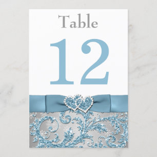 Convites Winter Wonderland Juntou Hearts Table Number Card