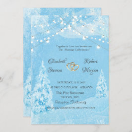 Convites Winter Wonderland, Pine Tree Weding