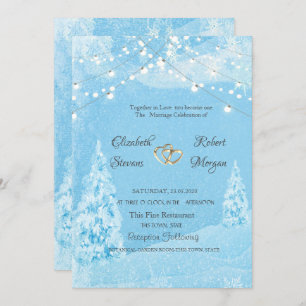 Convites Winter Wonderland, Pine Tree Weding