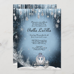 Convites Winter Wonderland Princess Party