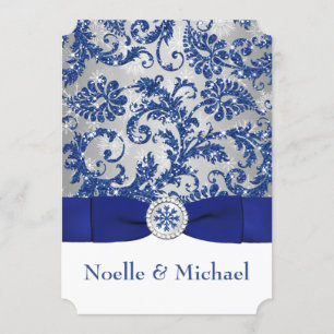 Convites Winter Wonderland, PRINTED Buckle Invite - Blue #2