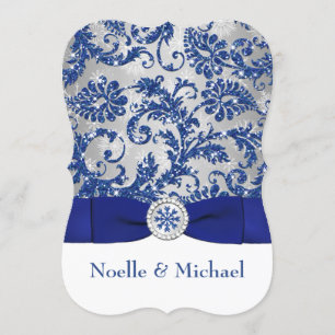 Convites Winter Wonderland PRINTED Buckle Invite - Blue #2b