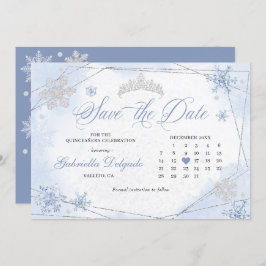 Convites Winter Wonderland Snowflake Salvar Data