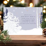Convites Winter Wonderland Snowy Forest Foliday Party<br><div class="desc">Convite à Festa de Férias Florestais de Snowy, na Wonderland de inverno. Esta bela design é acentuada com uma festiva cena de floresta de inverno. Personalize este design de feriado personalizado com os detalhes do seu próprio partido. Perfeito para um janto de Natal da família ou para uma festa de...</div>