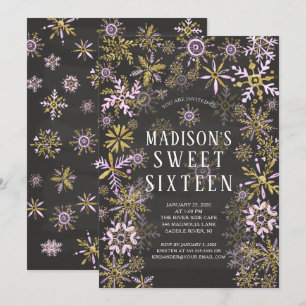 Convites Winter Wonderland Sweet Six Festa de aniversário