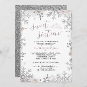 Convites Winter Wonderland SweTreze Blush Silver