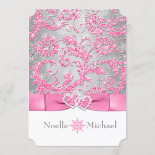 Convites Winter Wonderland Uned Hearding Wedding - Pink