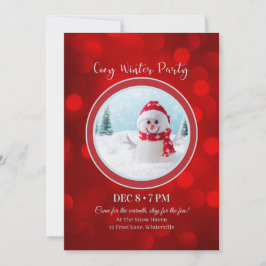 Convites Winterful Party Invitation – Cozy Festive Design