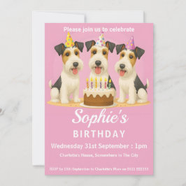 Convites Wire Hair Fox Terriers Birthday Party