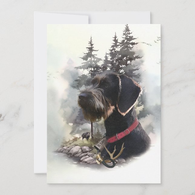 Convites Wirehaired Pointer Alemão, GWP (Frente)