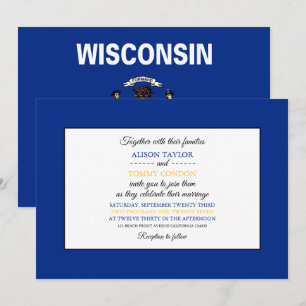 Convites Wisconsinite Flag, Flag of Wisconsin Wedding