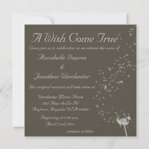 Convites Wish Dandelion Wedding