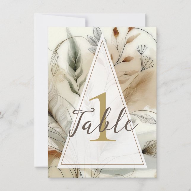 Convites Wispy Greenery Modern Botanical Boho Mesa (Frente)