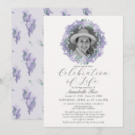 Convites Wisteria Celebration of Life Funeral Memorial