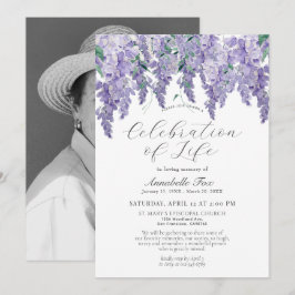 Convites Wisteria Celebration of Life Funeral Memorial