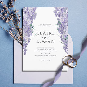 Convites Wisteria Dusty Purple Watercolor Invitation
