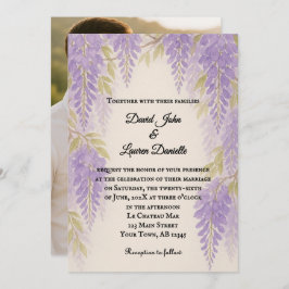 Convites Wisteria Lane Photo Wedding Invitation